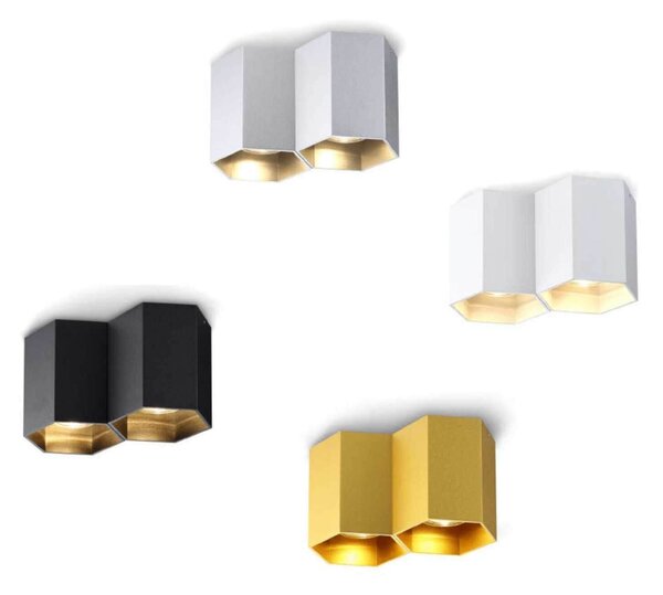 Hexagon 2 GU10 přisazené svítidlo Bílá