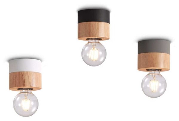 Wood E27 přisazené svítidlo Šedá