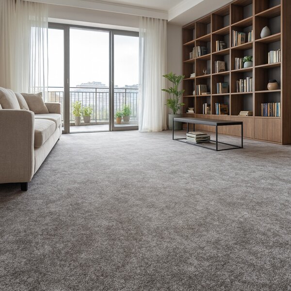 Condor Carpets, Metrážový koberec Serena 6692, na míru, šíře 4m,5m, šedá, filc, ložnice