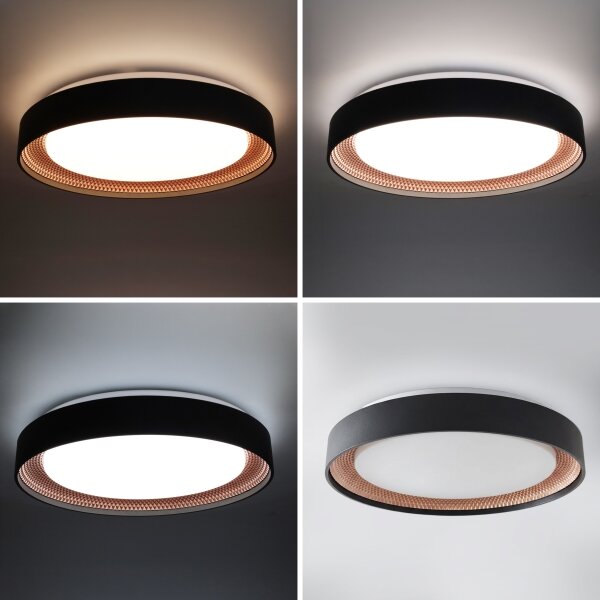 Brilagi - LED Stmív. strop. svítidlo WALDO LED/48W/230V pr. 40 cm černá/zlatá+DO