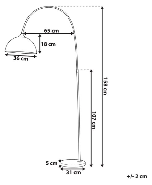 Stojací lampa CANDELLA Kov Měděná