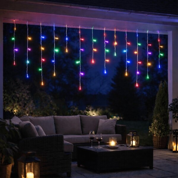 Aigostar - LED Venkovní ván řetěz 300xLED/8 funkcí 3xAA 18x06m IP44 multicolor