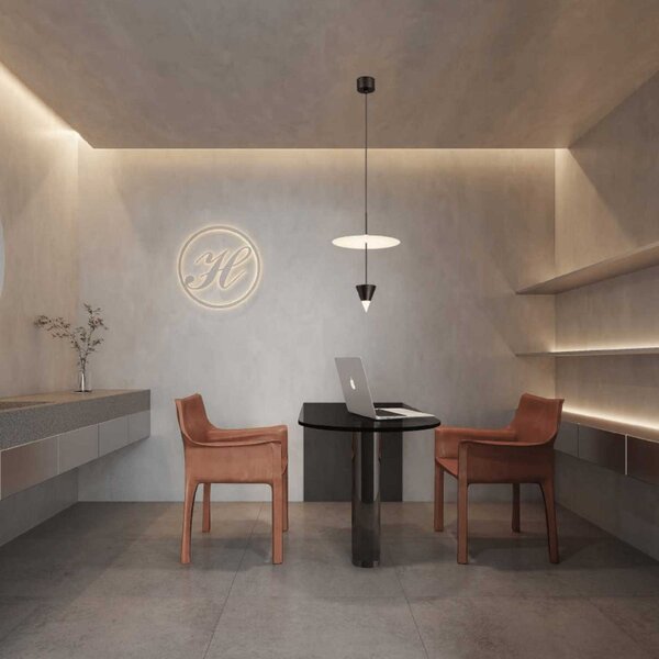 Conical LED závěsné svítidlo up/down Bílá380x191mm