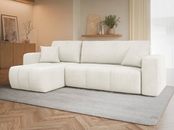 Rohová rozkládací sedačka Larow Boucle, Potah: Coral 55 5903211452055