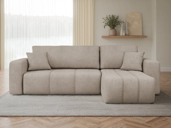 Rohová rozkládací sedačka Larow Boucle, Potah: Coral 55 5903211452055
