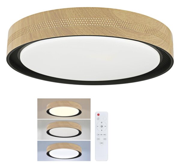 Brilagi - LED Stmív. strop. svítidlo COCI LED/48W/230V pr. 39 cm dřevo/černá+DO
