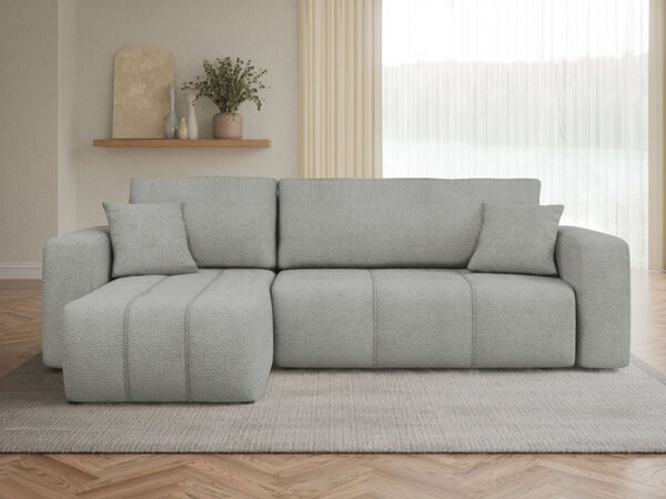 Rohová rozkládací sedačka Larow Boucle, Potah: Coral 55 5903211452055