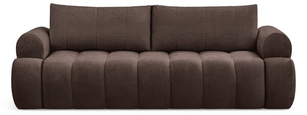 Rozkládací pohovka Mavelia - hnědý pletený materiál Kiara 856