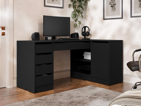 Rohový PC stůl Heron, Barvy: bílá 5903211508745