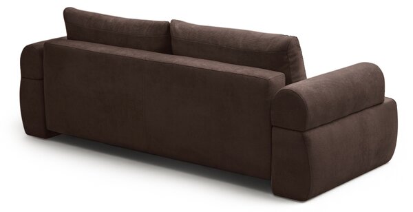 Rozkládací pohovka Mavelia - hnědý pletený materiál Kiara 856