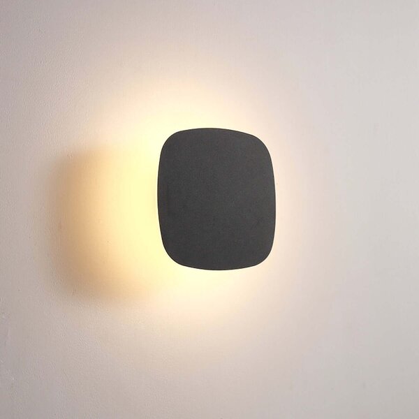 Rounded Square LED přisazené svítidlo IP65 Antracitová