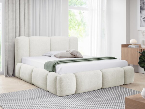 Čalouněná postel s úložným prostorem Kirasti Boucle, Rozměr postele: 120 x 200 cm, Barva:: Lambi 04 5903211521164