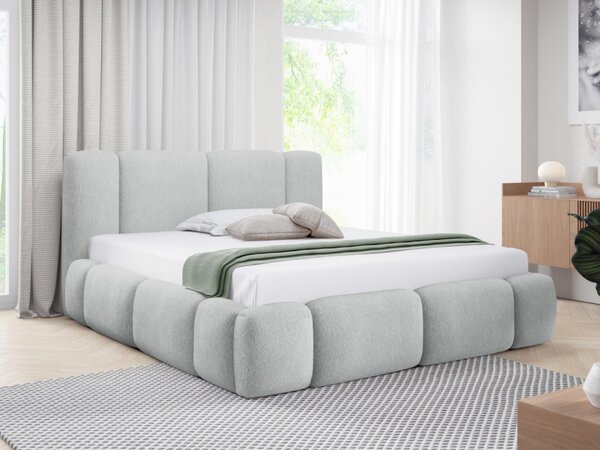 Čalouněná postel s úložným prostorem Kirasti Boucle, Rozměr postele: 120 x 200 cm, Barva:: Lambi 04 5903211521164