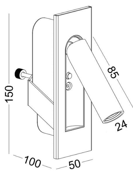 Reading spot LED S nástěnné zápustné nábytkové svítidlo Bílá
