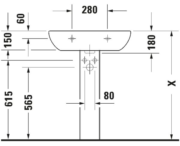 Duravit 23106500002 - Závěsné umyvadlo D-CODE 65x50 cm keramika/lesklá bílá