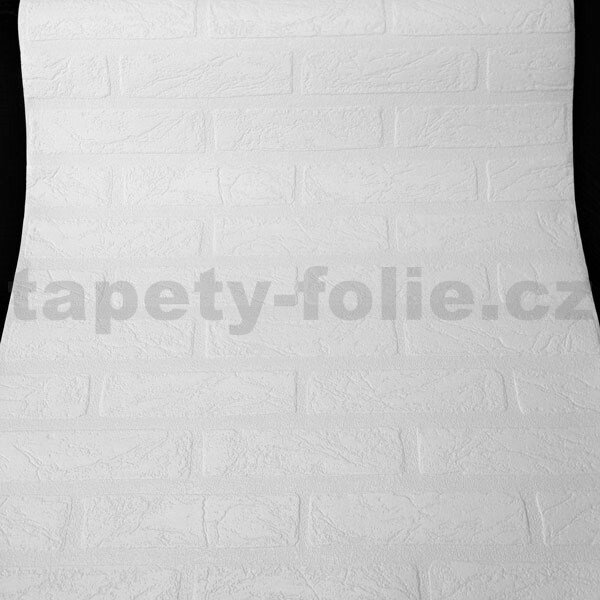 Vinylové tapety na zeď 0913630, rozměr 10,05 m x 0,53 m, cihla bílá, IMPOL TRADE