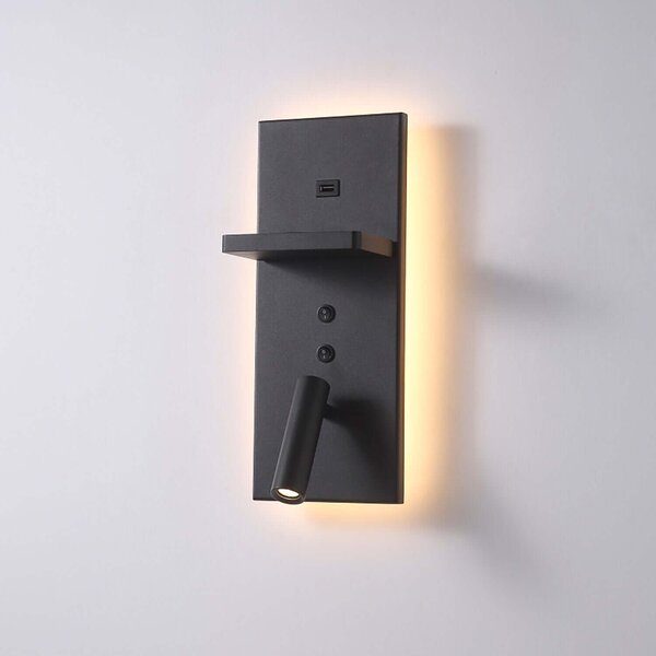 Reading Ambient Plate 1 LED nástěnné svítidlo s USB Bílá
