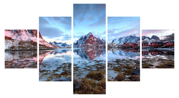 Obraz - Východ slunce nad Reine (125x70 cm)