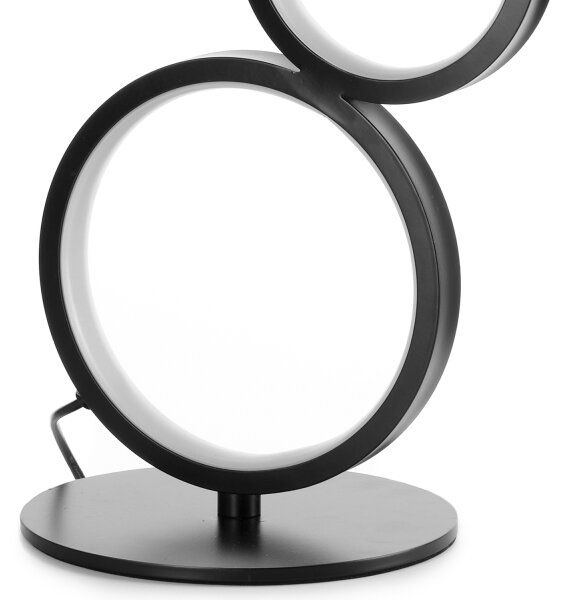 ONLI - LED Stolní lampa RINGS LED/17W/230V 4000K 37 cm černá