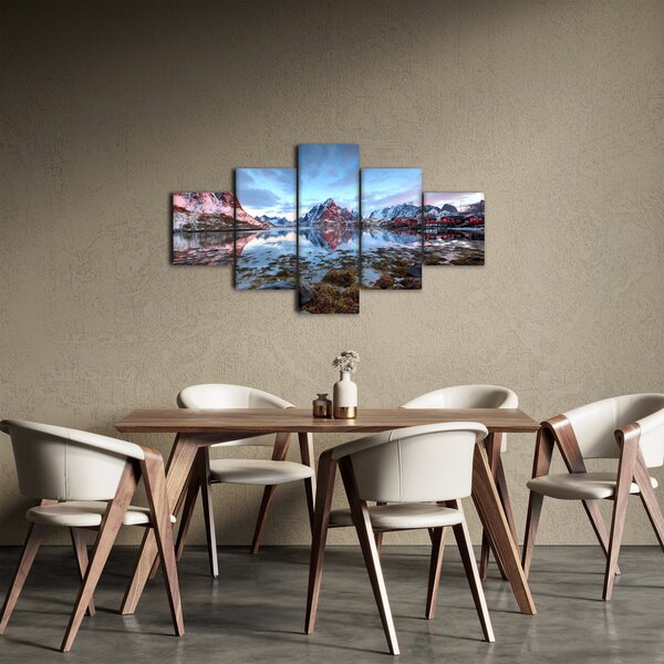 Obraz - Východ slunce nad Reine (125x70 cm)