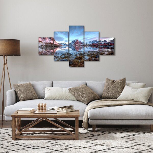 Obraz - Východ slunce nad Reine (125x70 cm)