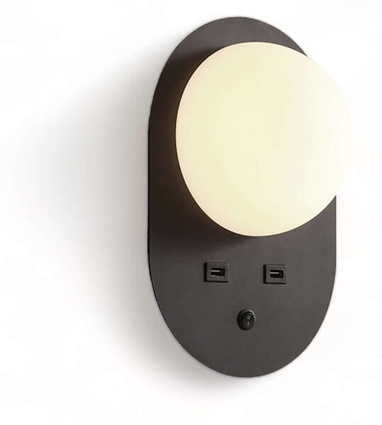 Ambient LED nástěnné svítidlo s USB Chromová