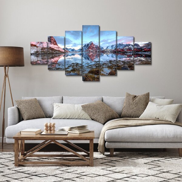 Obraz - Východ slunce nad Reine (210x100 cm)