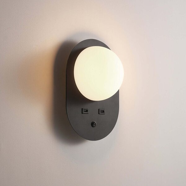 Ambient LED nástěnné svítidlo s USB Chromová