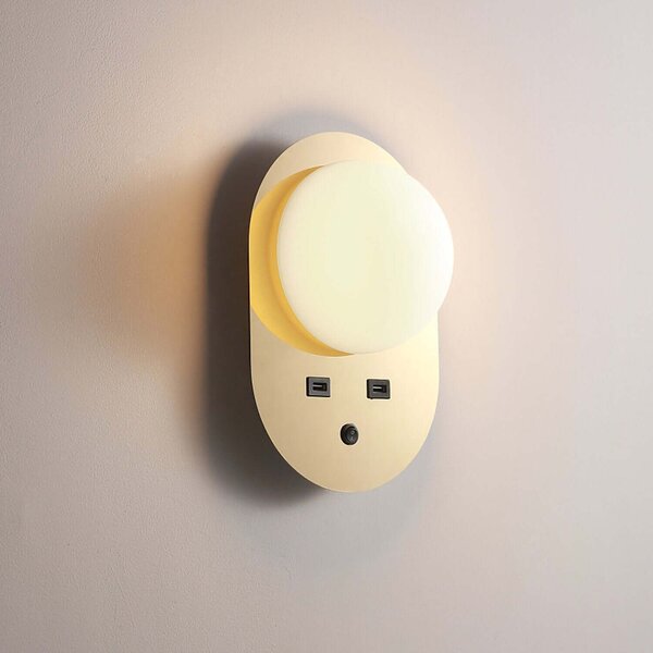 Ambient LED nástěnné svítidlo s USB Chromová