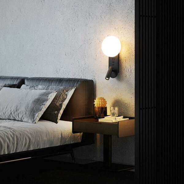 Reading Ambient LED nástěnné svítidlo s USB Černá