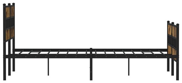 Kovový rám postele bez matrace kouřový dub 160 x 200 cm 3308465
