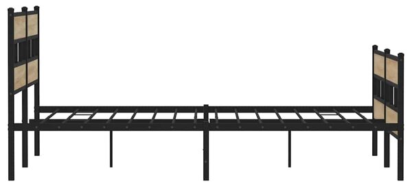 Kovový rám postele bez matrace dub sonoma 180 x 200 cm 3308472