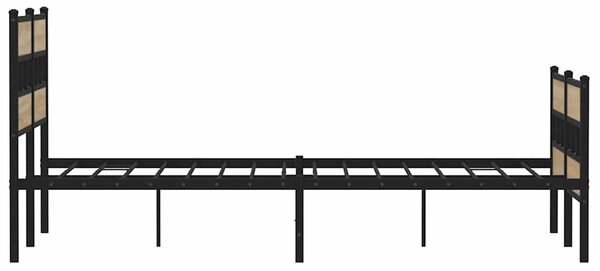 Kovový rám postele bez matrace dub sonoma 150 x 200 cm 3308470