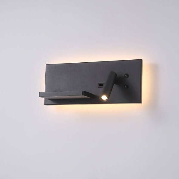Reading Ambient Plate 2 LED nástěnné svítidlo s USB BíláPravá