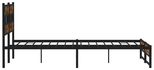 Kovový rám postele bez matrace kouřový dub 180 x 200 cm 3308486