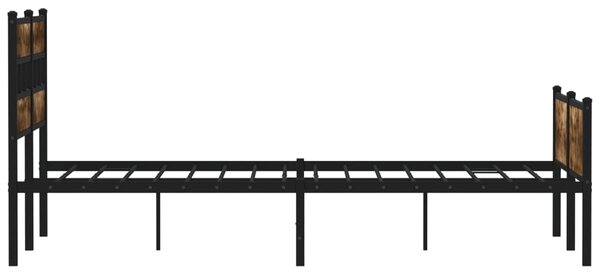 Kovový rám postele bez matrace kouřový dub 160 x 200 cm 3308490