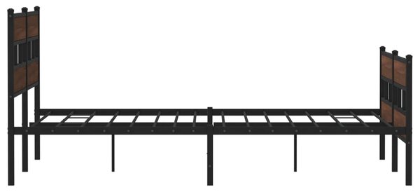 Kovový rám postele bez matrace hnědý dub 180 x 200 cm 3308478
