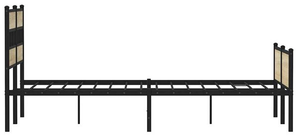 Kovový rám postele bez matrace dub sonoma 180 x 200 cm 3308504