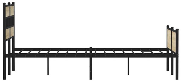 Kovový rám postele bez matrace dub sonoma 160 x 200 cm 3308503