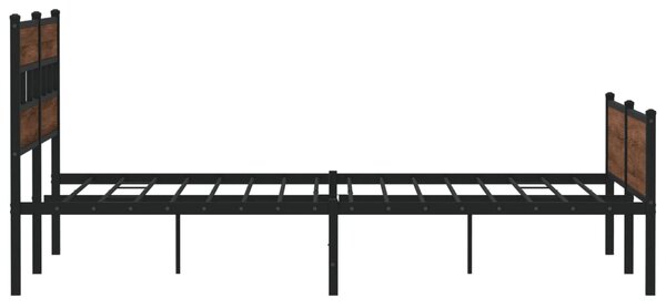Kovový rám postele bez matrace hnědý dub 180 x 200 cm 3308517