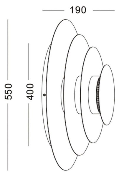 Circles LED nástěnné svítidlo Šedá