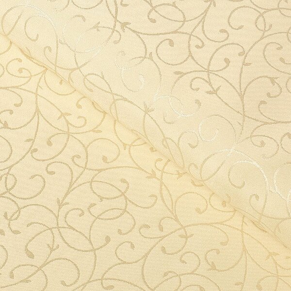 Goldea dekorační látka na ubrusy - vanilková perokresba 150 cm