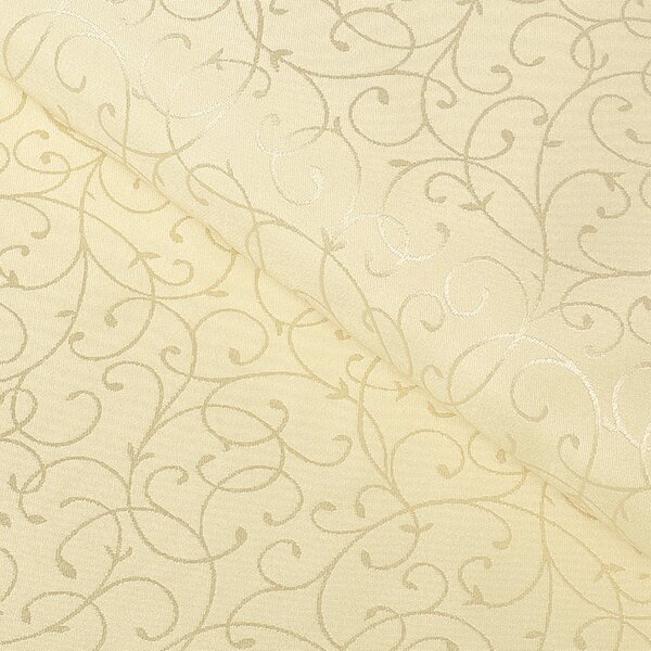 Goldea dekorační látka na ubrusy - vanilková perokresba 300 cm