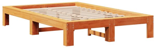 Postel bez matrace voskově hnědá 120 x 200 cm masivní borovice 3308743