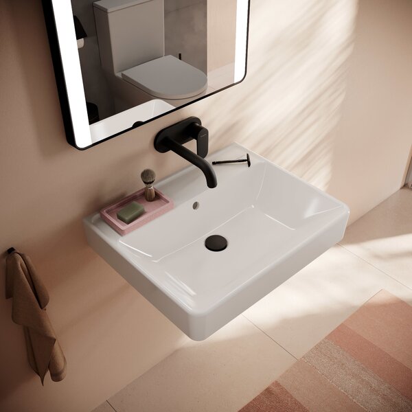 Hansgrohe Xanuia Q umyvadlo 60x48 cm obdélníkový klasický bílá lesk 60240450