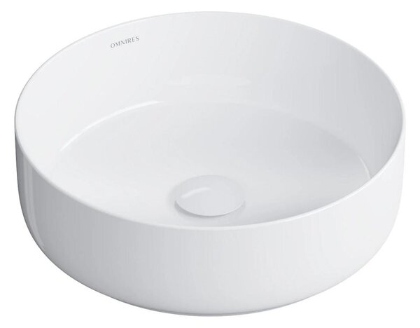 OMNIRES TULSA355BP - Umyvadlo na desku TULSA pr. 36 cm keramika/lesklá bílá