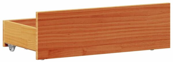 Postel bez matrace s čelem voskově hnědá 75 x 190 cm borovice 3308791