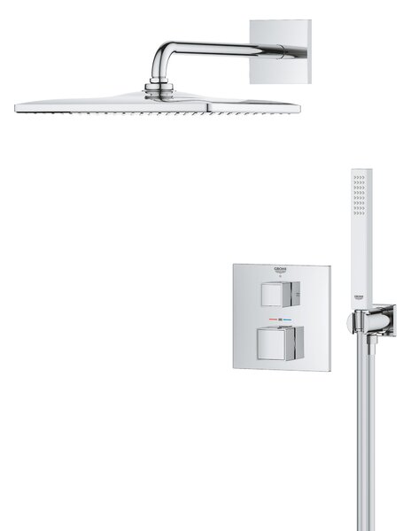 Grohe Precision Cube sprchová sada pod omítku s termostatem s dešťovou sprchou chrom 34879000