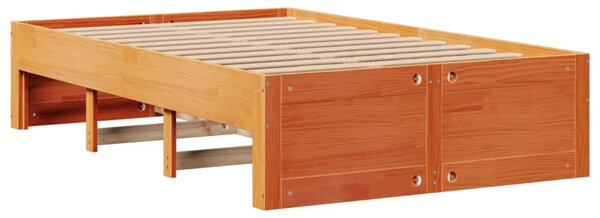Postel bez matrace se zásuvkami hnědá 120x190 cm masiv borovice 3308824