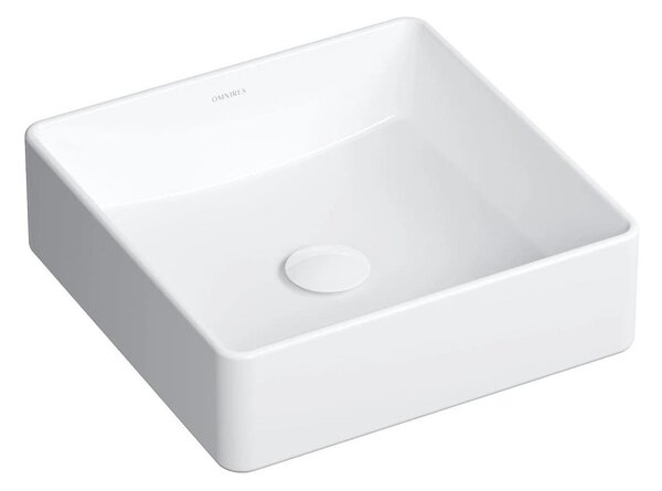 OMNIRES PASADENA360BP - Umyvadlo na desku PASADENA 36x36 cm keramika/lesklá bílá
